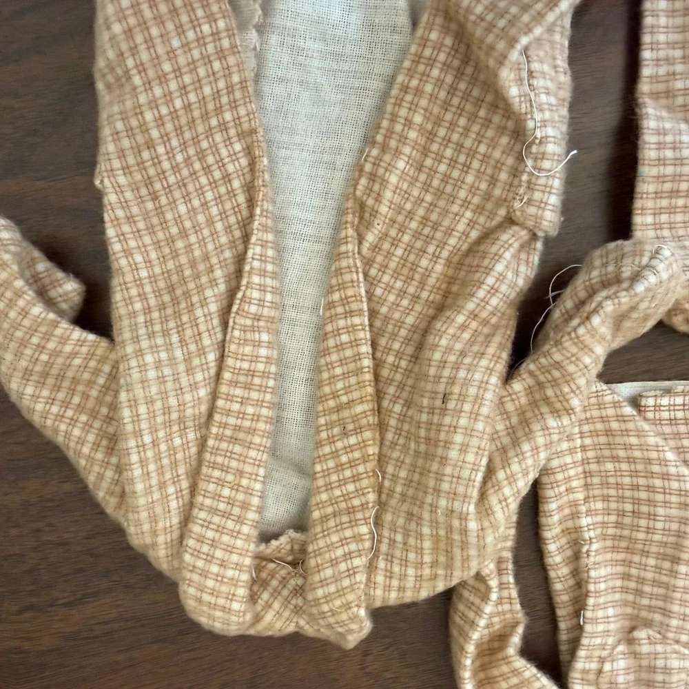 Handmade Vintage Style Male Doll Clothing Lot Striped Pajamas Checkered Robe Ken
